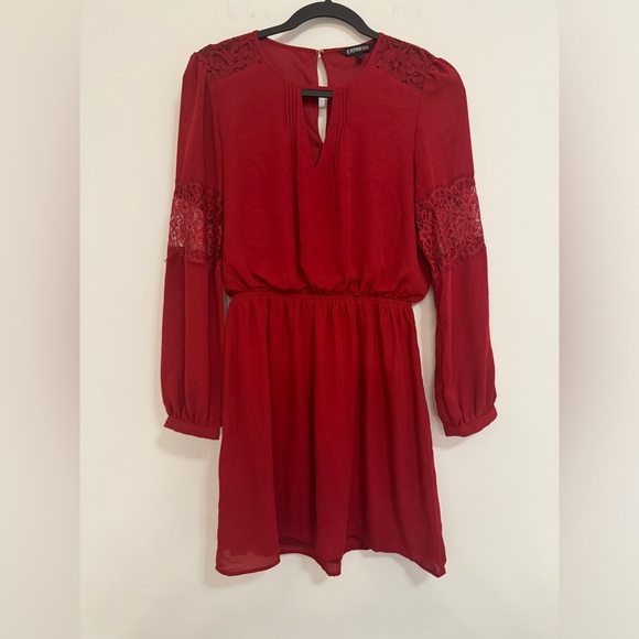 Express Dresses & Skirts - Express women’s red long sleeve dress